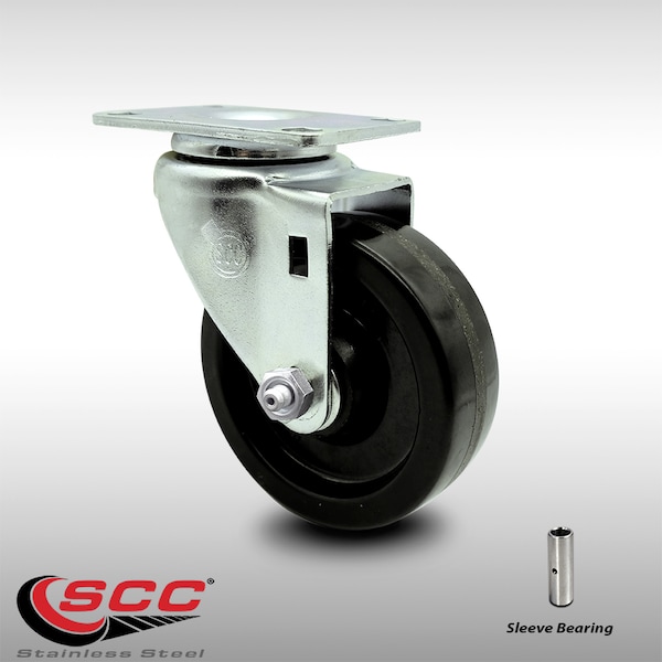 4 Inch SS Phenolic Wheel Swivel Top Plate Caster